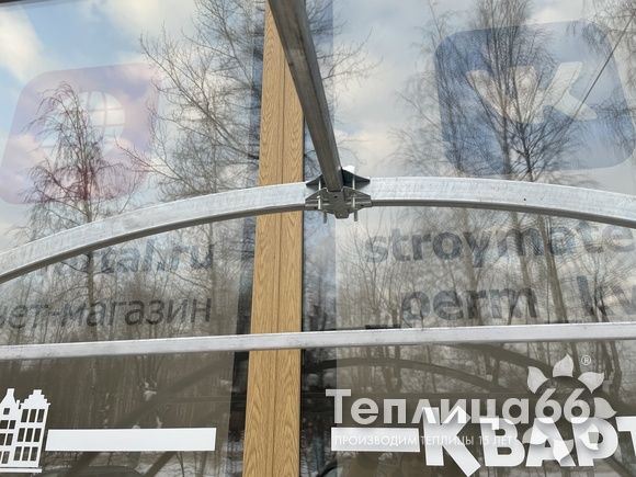 Теплица Рада Астра Люкс, оцинкованный профиль 20х40, покрытие из поликарбоната, шириной 3 метра (шаг 1 м)